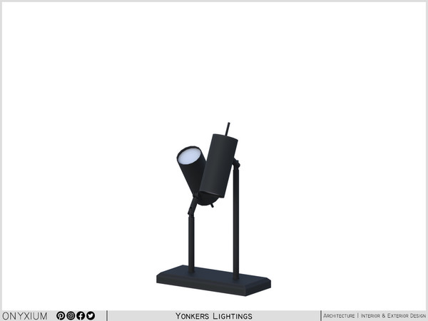 Sims 4 — Yonkers Double Table Lamp by Onyxium — Onyxium@TSR Design Workshop Lighting Collection - Belong To The 2025 Year