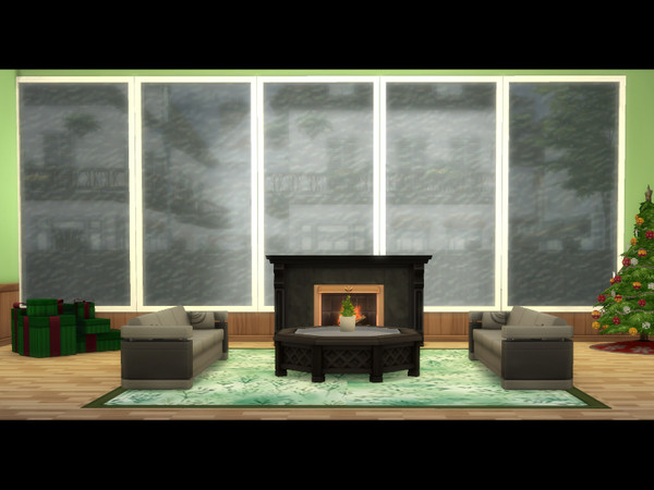 Sims 4 — WindowretglassCK by CarineKitana — A rectangular window with colored, checkered glass. Ideal for living rooms,