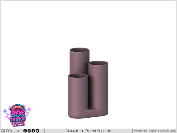 Sims 4 — Charlotte Modern Jointed Triple Vase by Onyxium — Onyxium@TSR Design Workshop Living Room Collection - Belong To
