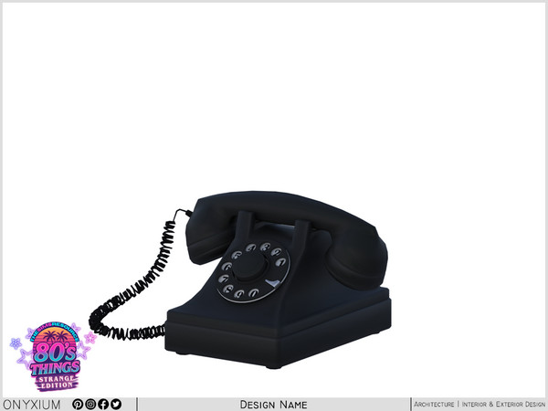 Sims 4 — Charlotte Dial Phone by Onyxium — Onyxium@TSR Design Workshop Living Room Collection - Belong To The 2025 Year