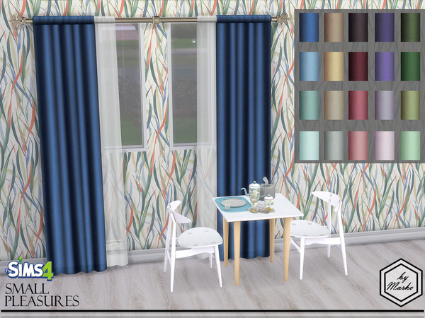 Sims 4 — Noble colors Curtains - right by Marko_An — Recolor curtains from the base game. Detailed little things