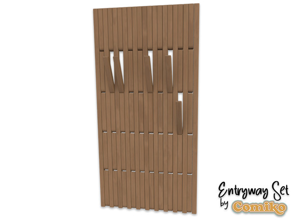 Sims 4 — Comiko Entryway Coat Rack v2 | Entryway Room by Comiko — Part 3 - Entryway Set is base game compatible and