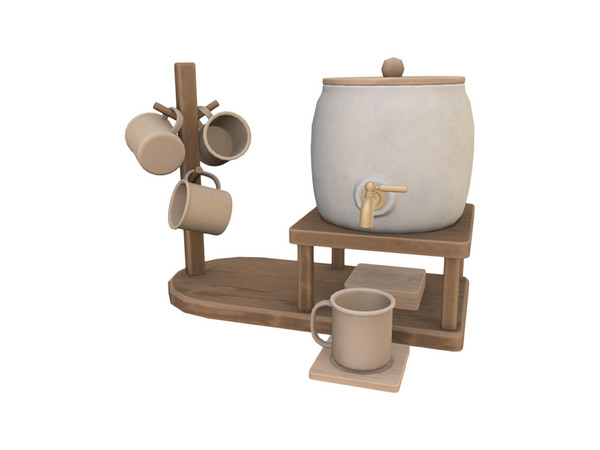 Sims 4 — Comiko Kitchen Time Tea Station | Kitchen Room by Comiko — Part 2 - Kitchen Time Set is base game compatible and