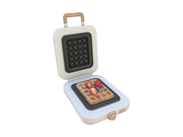 Sims 4 — Comiko Kitchen Time Waffle Marker DECO | Kitchen Room by Comiko — Part 2 - Kitchen Time Set is base game