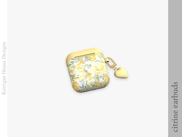 Sims 4 — Citrine Earbuds by kerriganhouse — A cute brightly-colored decor set for a dormitory or teen bedroom.