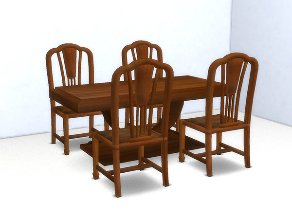 Sims 4 — Art Deco Dining Table by Ando540 — The beauty of curves always gives me a fresh sense of wonder.
