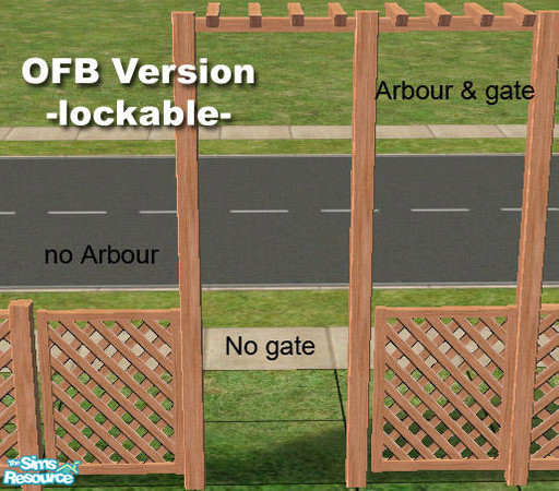 Sims 2 — Trellis Garden - Gate Mesh - OFB Version by Simaddict99 — This is the gate mesh. File includes - gate &