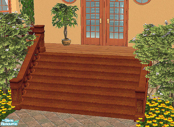 Sims 2 — Romanesque Stairs in sienna by chrissy6930 — Recolor of my Romanesque Stairs in sienna. IMPORTANT: please read