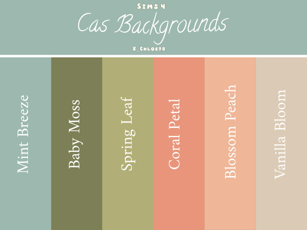 Sims 4 — Spring Meadow CAS Background by XChloe98 — Cute pastel CAS background inspired by a beautiful spring day Only