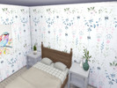 Sims 4 — June Floral Wallpaper Set by lavilikesims — A collection of 6 floral patterns, in all wall heights