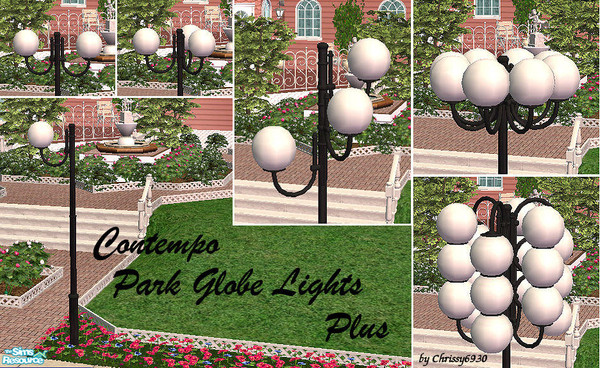 Sims 2 — Contempo Park Globe Lights Plus by chrissy6930 — Additional contempo park globe lights in 3 different heights.