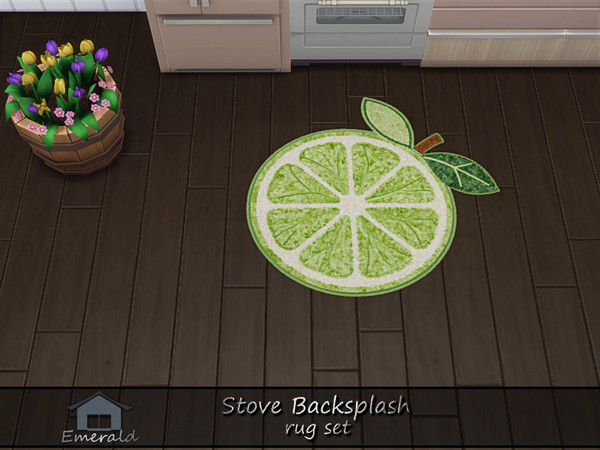 Sims 4 — Stove Backsplash rug 1 by Emerald — These stove backsplash are durable and luxurious options that provide rich