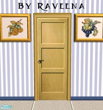 Sims 2 — Interior Door - 2 by Raveena — Part of the Interior Door set.You need BitzyBus's mesh file for this object to