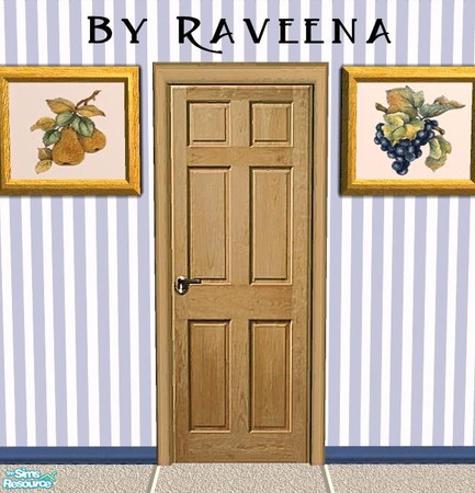Sims 2 — Interior Door - 1 by Raveena — Part of the Interior Door set.You need BitzyBus's mesh file for this object to