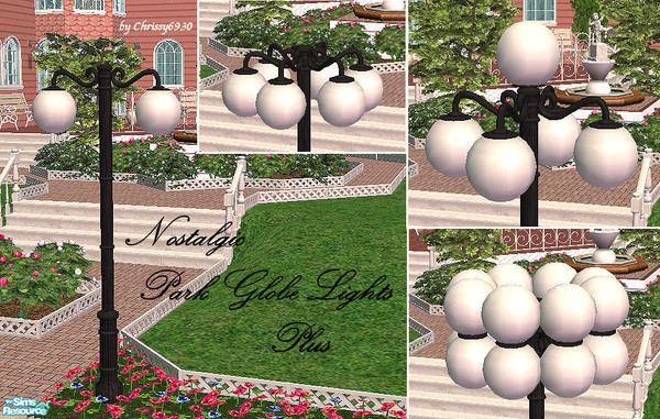 Sims 2 — Nostalgic Park Globe Lights Plus by chrissy6930 — Additional nostalgic park globe lights. Background is