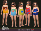 Sims 4 — Kids swimwear by evi — Summer is here and this is 5 different swimwear for girs to choose from.