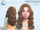 Sims 4 — Richelle Hairstyle Set - Kids Conversion by simstrouble — A classic center-parted curly hairstyle with