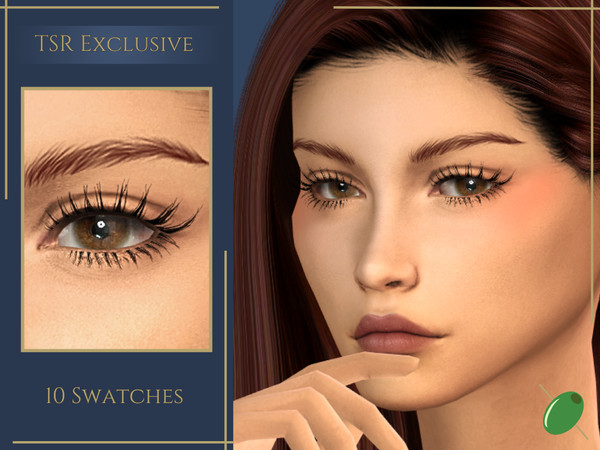 Sims 4 — Bethany 3D Lashes by Pitted0live — Full 3D false effect eyelashes 2 versions
