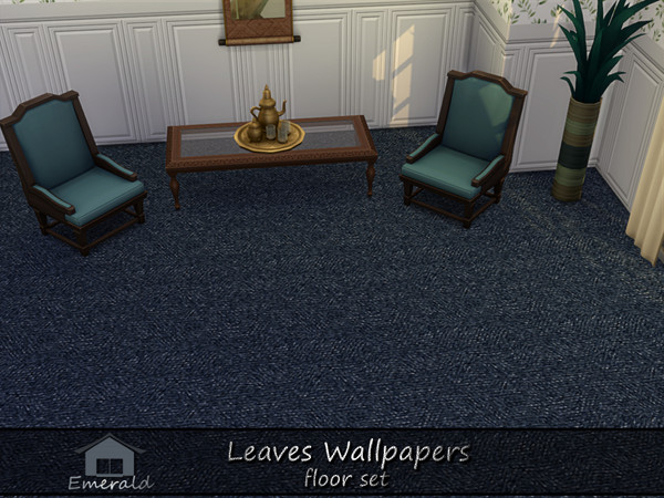 Sims 4 — Leaves Wallpapers floor4 by Emerald — Evokes a grounding connection to the outdoor, promoting calm and