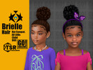Sims 4 — Brielle Hair by GoAmazons — Afro ponytail updo for children. Amazing Mimi Headband by Suzue.