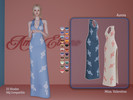 Sims 4 — Aurora long soft halter dress by MissValentine142 — 22 Shades