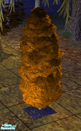 Sims 2 — Haunted Graveyard Add Ons Dead Bush by lisa9999 — Dead brown bush.