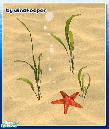 Sims 2 — CBA seaweed 1 by Windkeeper — <strong>- MASTER MESH -</strong> All the other seaweeds are linked to this one for