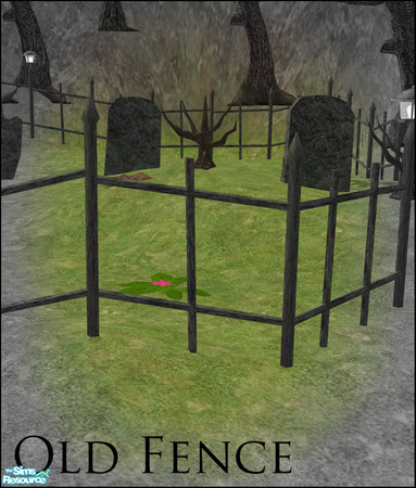 Sims 2 — Graveyard Set - Fence by sim_man123 — Old weathered and rickety fence, great for graveyards, mausoleums, crypts,