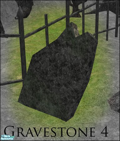 Sims 2 — Graveyard Set - Gravestone 4 by sim_man123 — Simple unmarked, weathered and beaten headstone. Great for