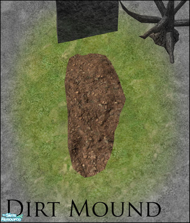 Sims 2 — Graveyard Set - Dirt Mound by sim_man123 — Dirt mound to place on top of graves and in front of gravestones.