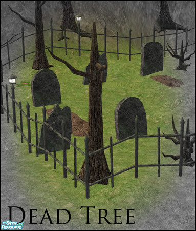 Sims 2 — Graveyard Set - Dead Tree by sim_man123 — Small dead tree, great for graveyards, around mausoleums and crypts,