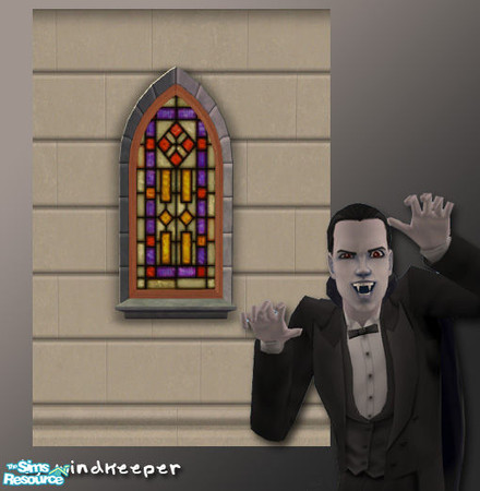 Sims 2 — Vamp Window - Truly Stained by Windkeeper — This window is exact copy of Maxis original except it does not let