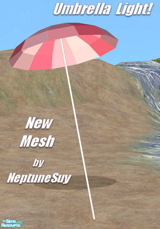 Sims 2 — NSC Illuminated Umbrella Light Mesh by Neptunesuzy — Your Sims will Love this Illuminated Beach Umbrella Light!