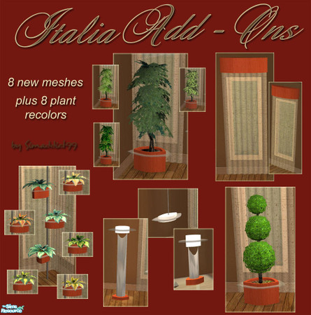 Sims 2 — Italia Collection - Add On Set by Simaddict99 — here are a few more add on pieces to my \"Italia