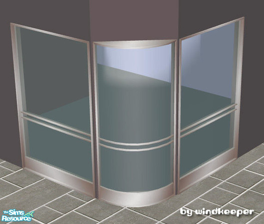 Sims 2 — Helios curved window 4 diagonal by Windkeeper — Diagonal version of Helios curved window 4 from this set.