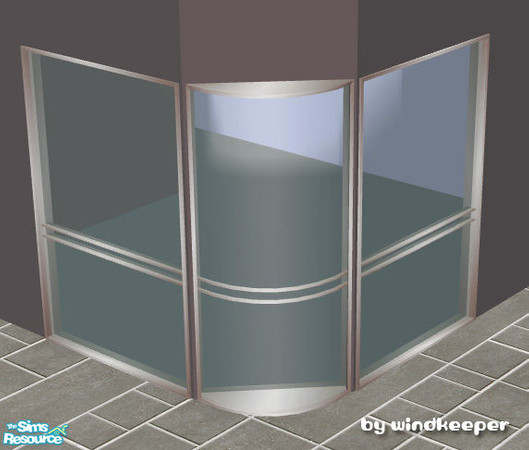 Sims 2 — Helios curved window 2 diagonal by Windkeeper — Diagonal version of Helios curved window 2 from this set.