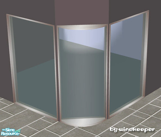 Sims 2 — Helios curved window diagonal by Windkeeper — Diagonal version of Helios curved window from this set. Requires