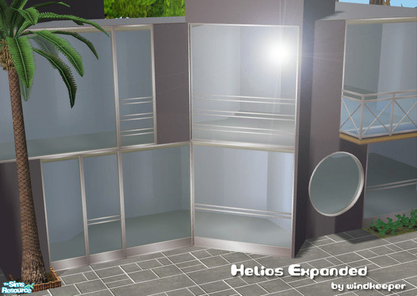Sims 2 — Helios Expanded by Windkeeper — Additional Helios style doors and windows. New 3-tile wide windows, new frame