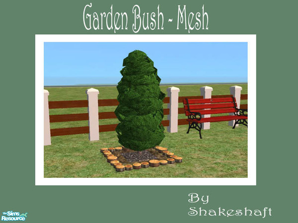 Sims 2 — Garden Bush - New Mesh by Shakeshaft — Part of a set of 3 Garden Bushes, extracted files converted into free