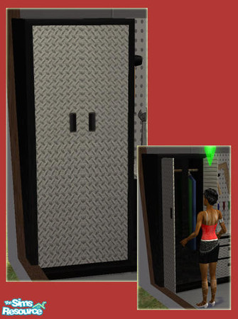 Sims 2 — A Guy's Garage - Locker MESH by Simaddict99 — locker/wardrobe, fully animated. Note: this is a slave file, and
