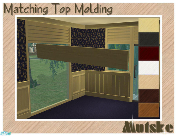 Sims 2 — Matching Molding Panel sets by Mutske — Matching Molding for the 2 Panel sets. You can find them in
