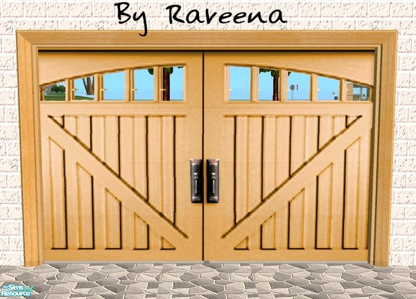 Sims 2 — Garage Door - Slats Tan by Raveena — Part of the Garage Door 2 set. You need Windkeeper's 'flat garage door'