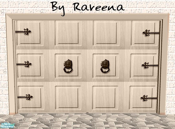 Sims 2 — Garage Door - Beige by Raveena — Part of the Garage Door 2 set. You need Windkeeper's 'flat garage door' mesh