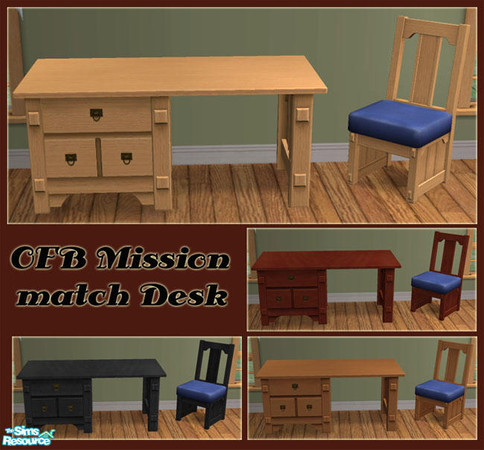 Sims 2 — OFB Mission Match - Desk by Simaddict99 — desk to match OFB Mission furniture. Uses OFB Mission coffee table
