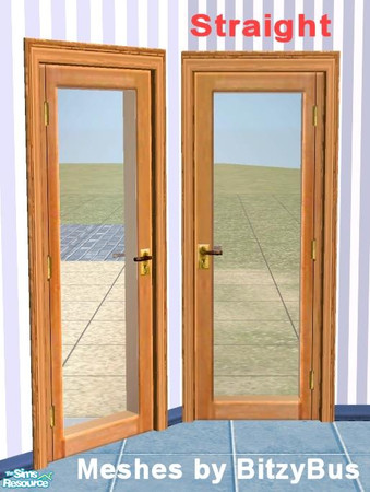 Sims 2 — Designer Door Mesh - Straight by Raveena — This is the straight mesh for the door. It was created by BitzyBus
