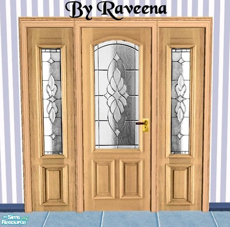 Sims 2 — Designer Door - Tan by Raveena — Part of the Designer Door 2 Series. You need BitzyBus's mesh for this file to