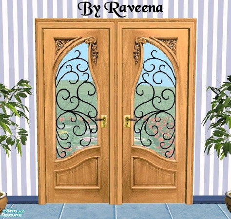 Sims 2 — Designer Door - 7 by Raveena — Part of the Designer Door 2 Series. You need BitzyBus's mesh for this file to