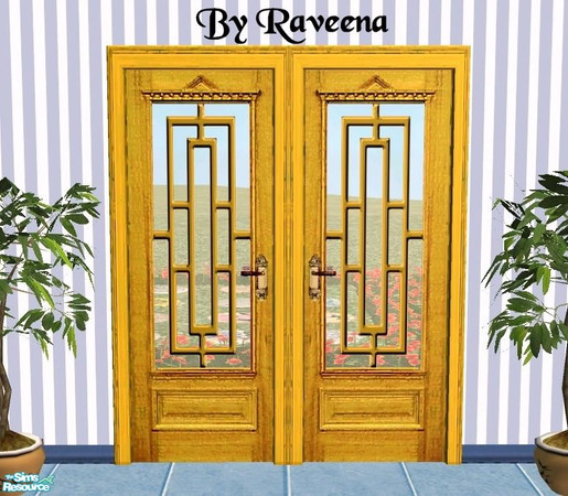 Sims 2 — Designer Door - 5 by Raveena — Part of the Designer Door 2 Series. You need BitzyBus's mesh for this file to