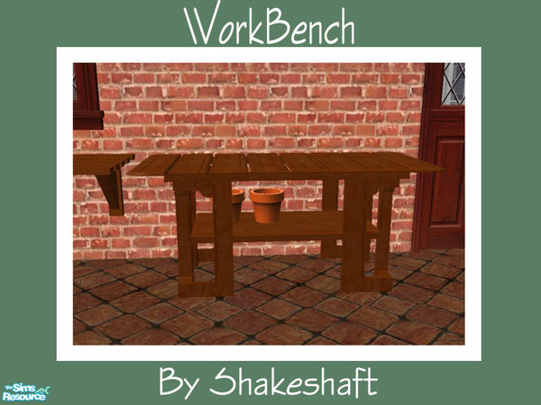 Sims 2 — Work Bench by Shakeshaft — Part of a set of Gardening objects for the Sim with green fingers,set includes a