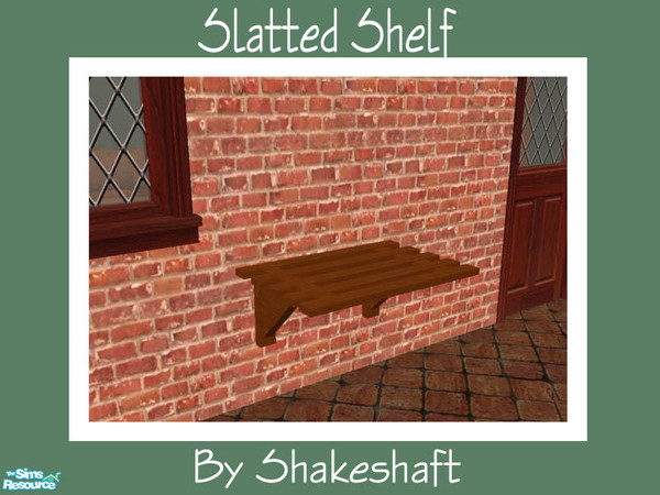 Sims 2 — Slatted Shelf by Shakeshaft — Part of a set of Gardening objects for the Sim with green fingers,set includes a
